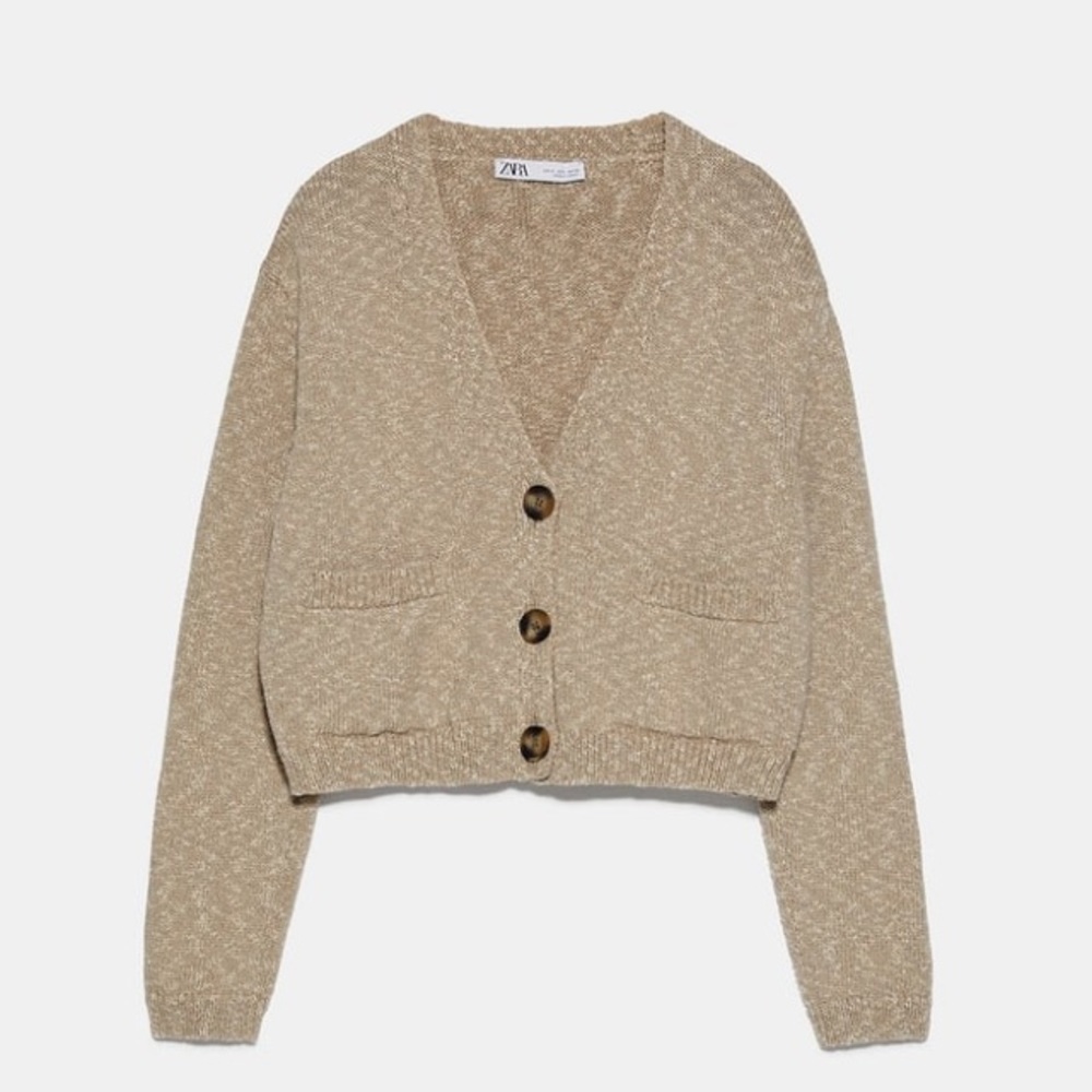 Zara cotton and linen blend 3 piece knit matching set NWT - Picture 4 of 6